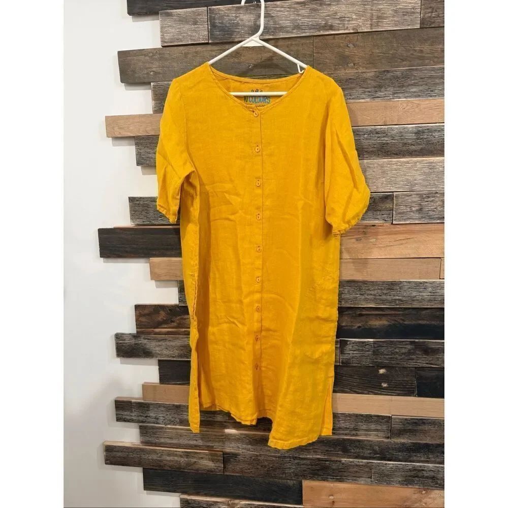 Gudrun Sjoden linen midi dress size Medium